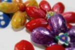 Flores con cascaras de pistachos