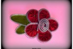 Broche flor con cremalleras