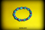 Pulsera con calaveras de howlita turquesa