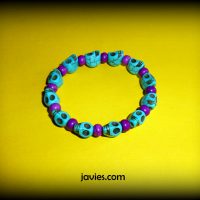 pulsera calaveras turquesa howlita